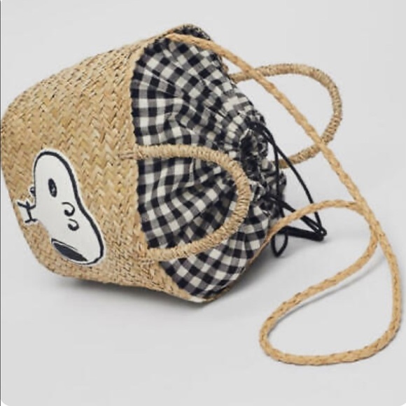 Zara Snoopy peanuts woven basket bag - Picture 2 of 11
